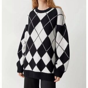 & Other Stories Paris Atelier - Chunky Argyle Sweater - M - Sold Out in Stores